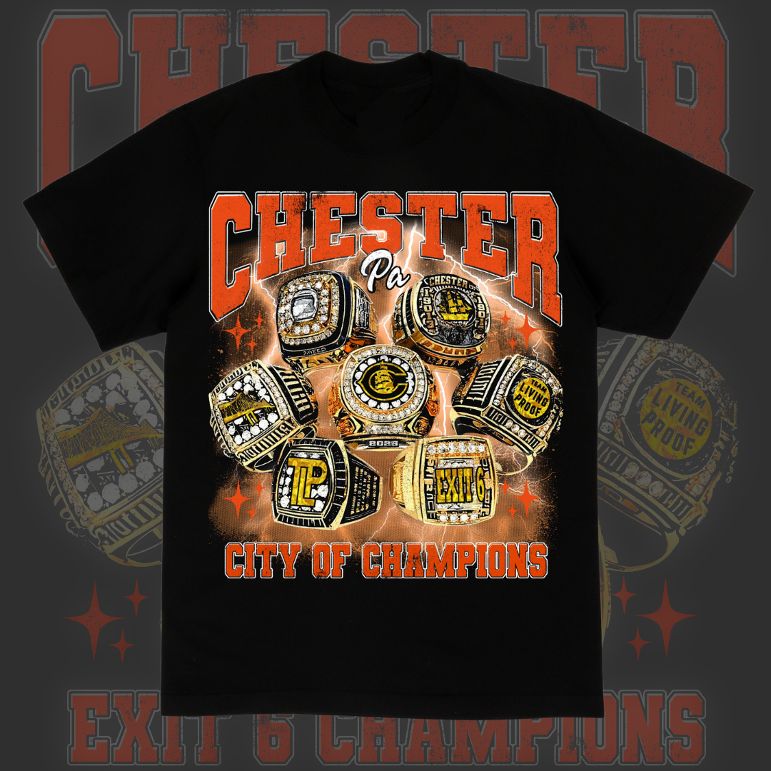 Chester PA "City Of Champions" Heavyweight Streetwear Tee (PRE-ORDER)
