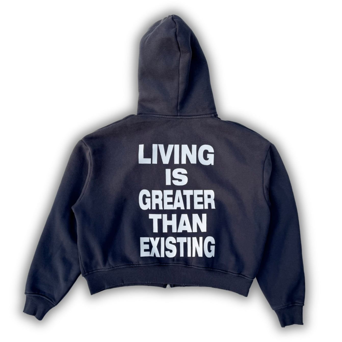 Team Living Proof "Living > Existing" Zip Hoodie (Sun-Dried Wash)